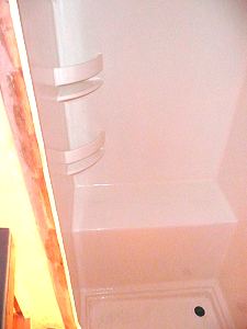 Cabine de douche arrière